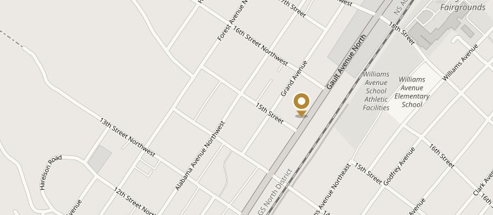 Map showing Fort Payne Roofing LLC's location at 1506 Gault Avenue North, Suite A, Fort Payne, AL 35967
